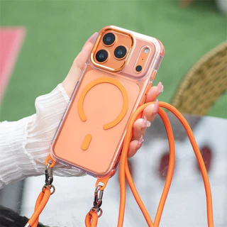 สายรัด กระเป๋าสะพายข้าง มุมเชือกเส้นเล็กโปร่งใสเคสโทรศัพท์เหมาะสําหรับ ไอโฟน17 อากาศ 16 15 14 บวก 11 12 13 มือโปร สูงสุด รองรับแม่เหล็กชาร์จไร้สายกันกระแทกฝา