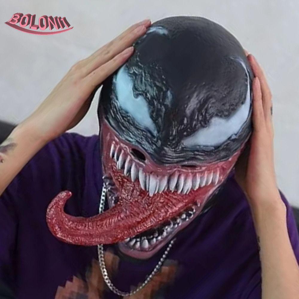BO Venom 3 หน้ากากคอสเพลย์, Marvel Comics Face Protector Venom Mask Full Face, Face Cover ตลกแต่งตัว