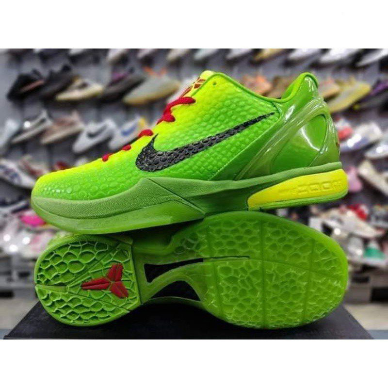 Nike_Kobe 6 Protro Grinch (คุณภาพสูงสุด)