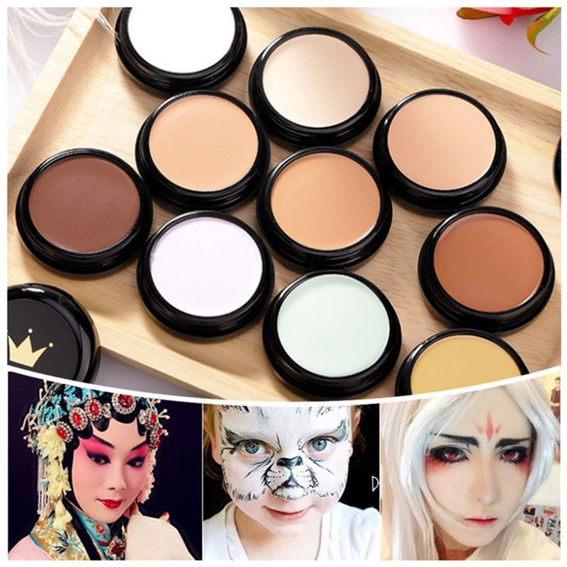 New Product#Pure White Foundation COS PLAY White Paint Foundation Cream Concealer Halloween Heath Le