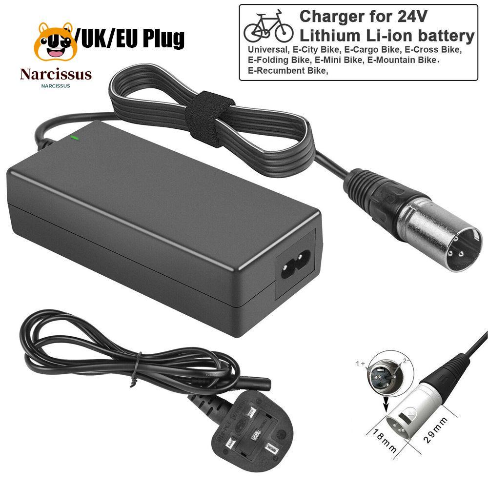 NARCISSUS Power Adapter ทนทานรถเข็นไฟฟ้าจักรยาน Ebike Charger