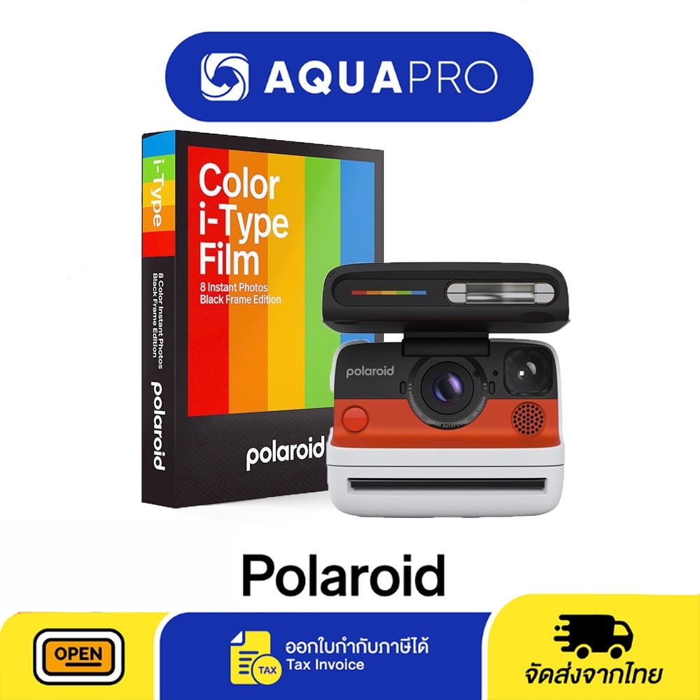 Polaroid Flip + Polaroid Color i-Type Film Black Frame Edition 8 ประกันศูนย์ไทย By Aquapro