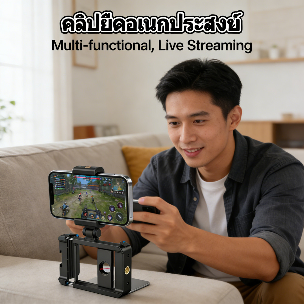 Wide + Micro + Telescope สำหรับ อเนกประสงค์ ถ่ายเซลฟี่ ขาตั้งโทรศัพท์ ปรับมุม ไลฟ์สด
