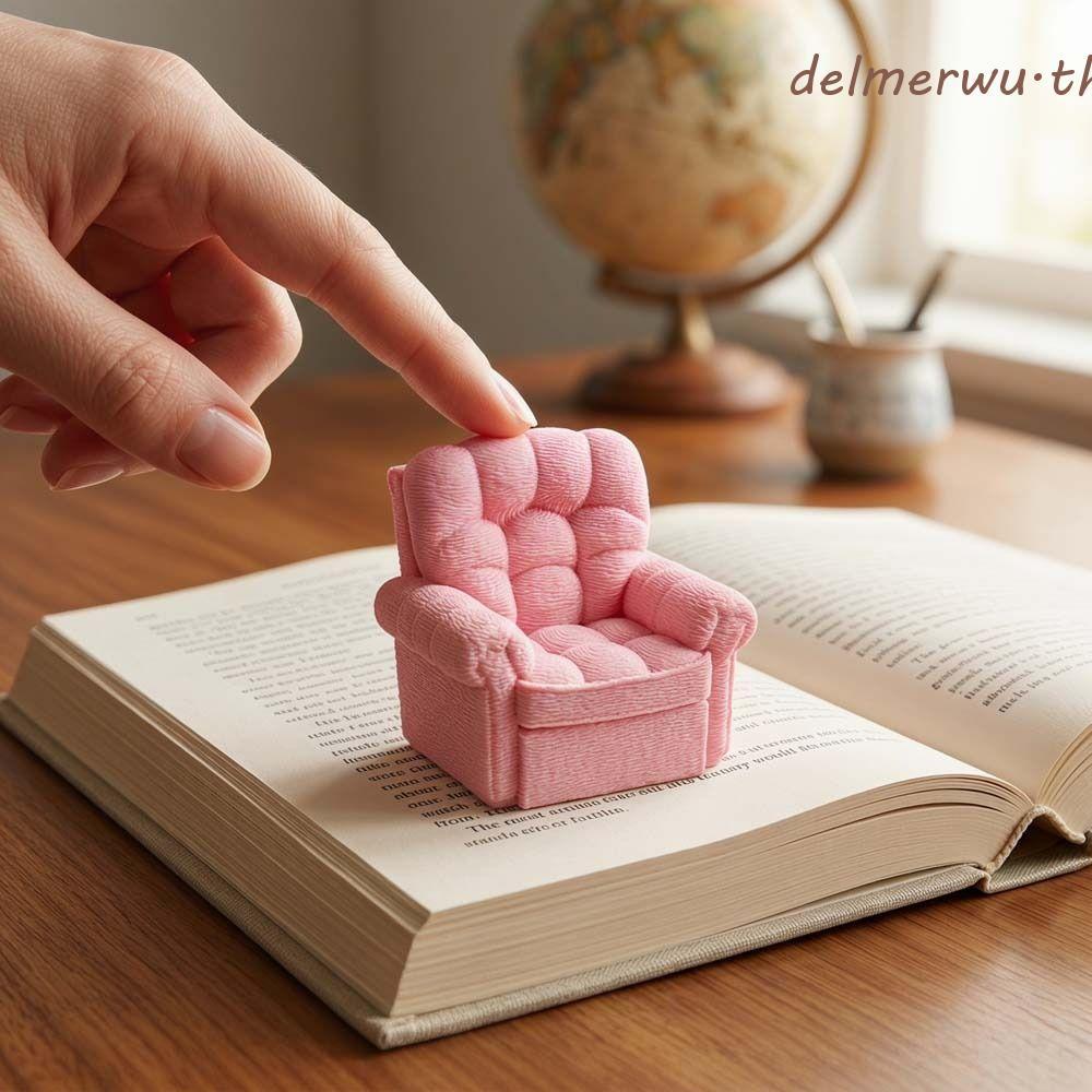 เดลเมอร์วู บ้านตุ๊กตามินิโซฟา,ตลกอเนกประสงค์ตุ๊กตาโซฟารุ่นของเล่น,ประณีต7.8ซม.ตกแต่งสร้างสรรค์3งพิมพ์เครื่องประดับของขวัญวันเกิ