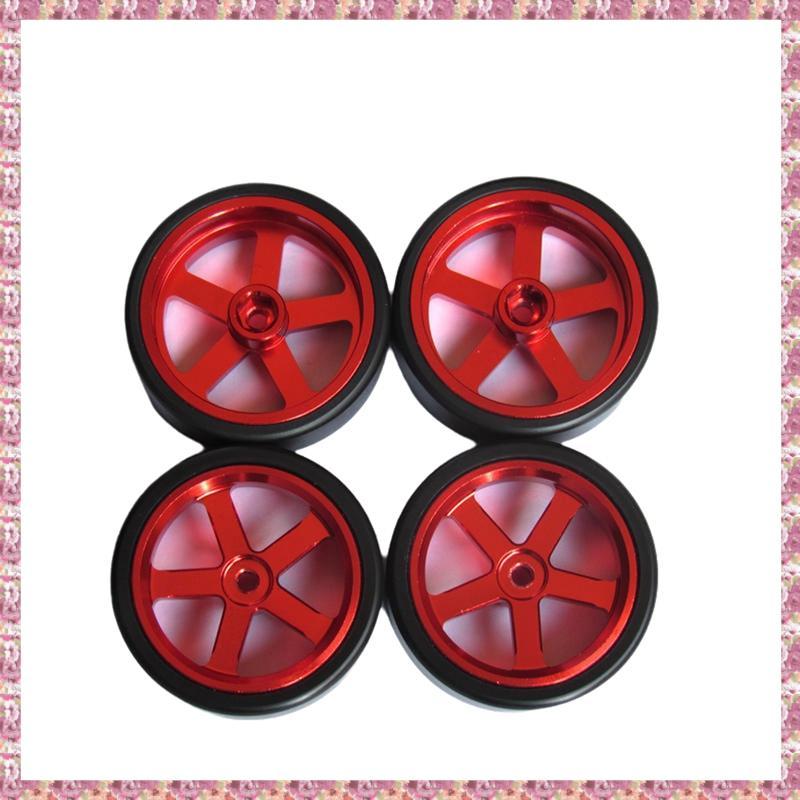 [VCR] ล้อยางรถ RC สําหรับ LDRC AE86 สําหรับ LDRC AE86 สีดํา+แดง