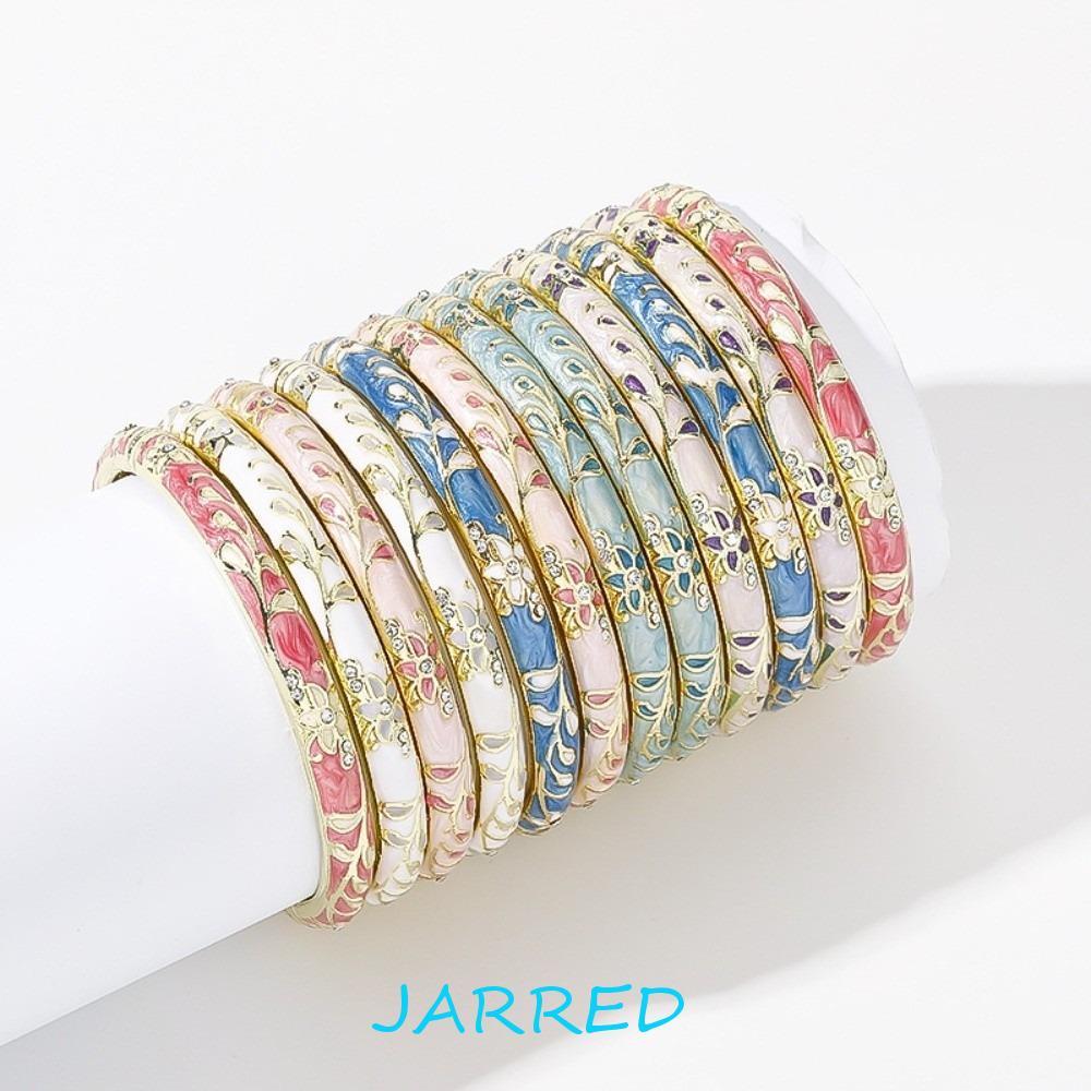 JARRED Cloisonne กําไลข้อมือวินเทจ,กําไลข้อมือดอกไม้เคลือบที่มีสีสัน,โบฮีเมียนแบบดั้งเดิมคลาสสิกชาติพันธุ์ผู้หญิงสร้อยข้อมือมือหญิง