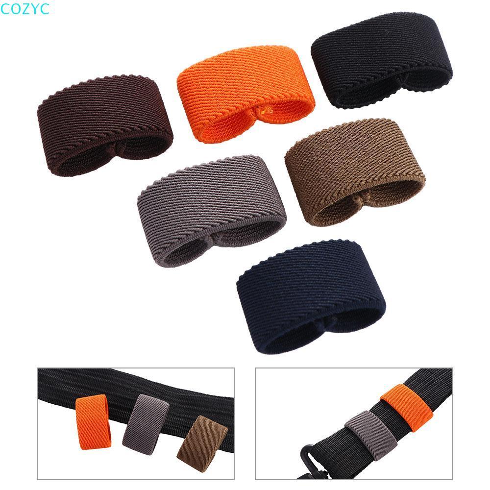 COZYC ห่วงเข็มขัดยางยืดล็อกหัวเข็มขัด หลากสี ทวิล ยืดหยุ่น สําหรับล็อกปลายเข็มขัด