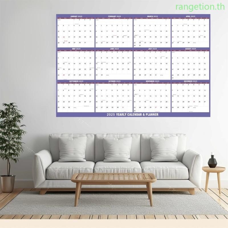 RAN 2025 Full Year to View Calendar Family Home Organizers Yearly Planner Erasable Yearly Calendar P