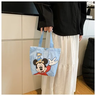 KVK-shop: กระเป๋าถือทรงโท้ท สไตล์มินิมอล น่ารัก คลาสสิค แฟชั่นเบาๆ ลุคหวานกำลังดี-ลายการ์ตูนน่ารักมาก-KK6633
