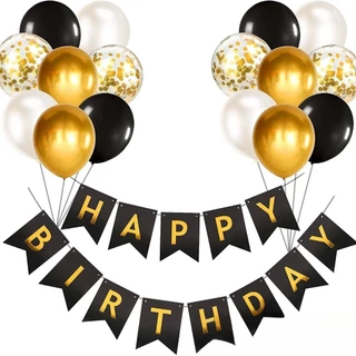 ธงวันเกิด (แถมริบบิ้น)ธงราววันเกิด ธงราว ธง happy birthday bannerแบนเนอร์ ธงหางปลา มีหลายสีให้เลือก ตกแต่งงานปาร์ตี้
