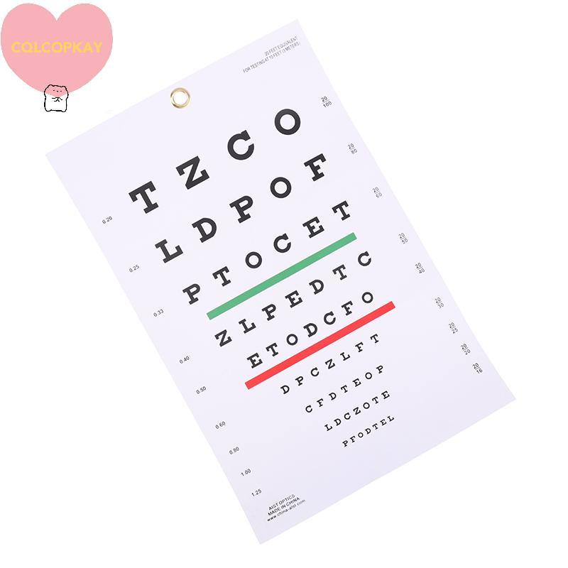 HANHAI พรีเมี่ยม SNELlen Eye Chart แผนภูมิผนังพลาสติกกันน้ํา Snelen Charts สําหรับ Eye Test Exams TH