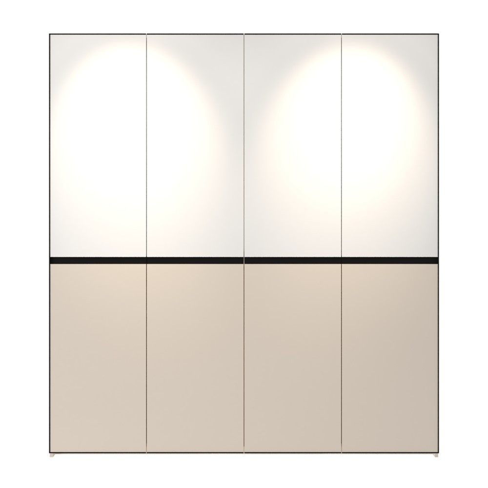 INDEX LIVING MALL ตู้เสื้อผ้า 4 บาน รุ่นเมลโล่ - สีเบจ