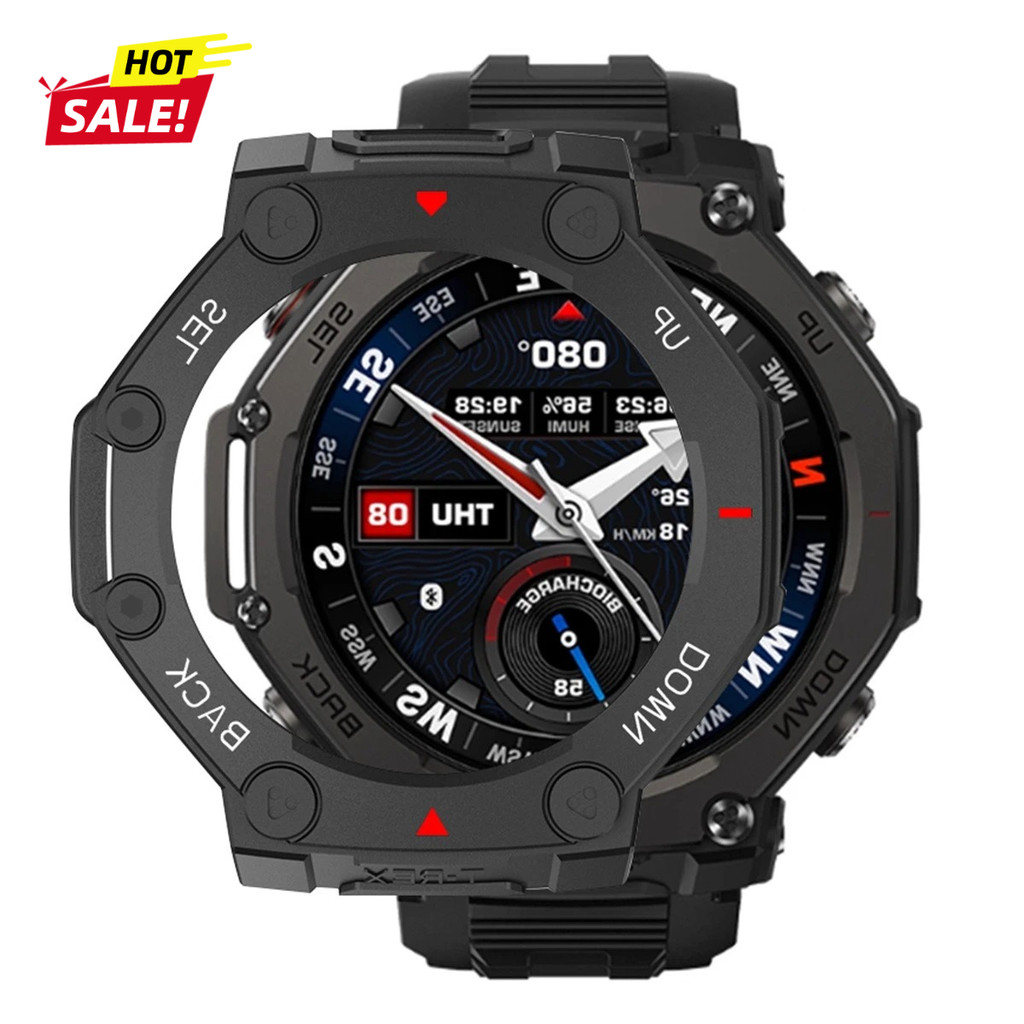 PC กรณีฝาครอบป้องกันสําหรับ Huami Amazfit T-rex 3 Pro 48 มม.Smartwatch กรณีกรอบ Hollow กันกระแทก Protector Shell อุปกรณ์เสริม