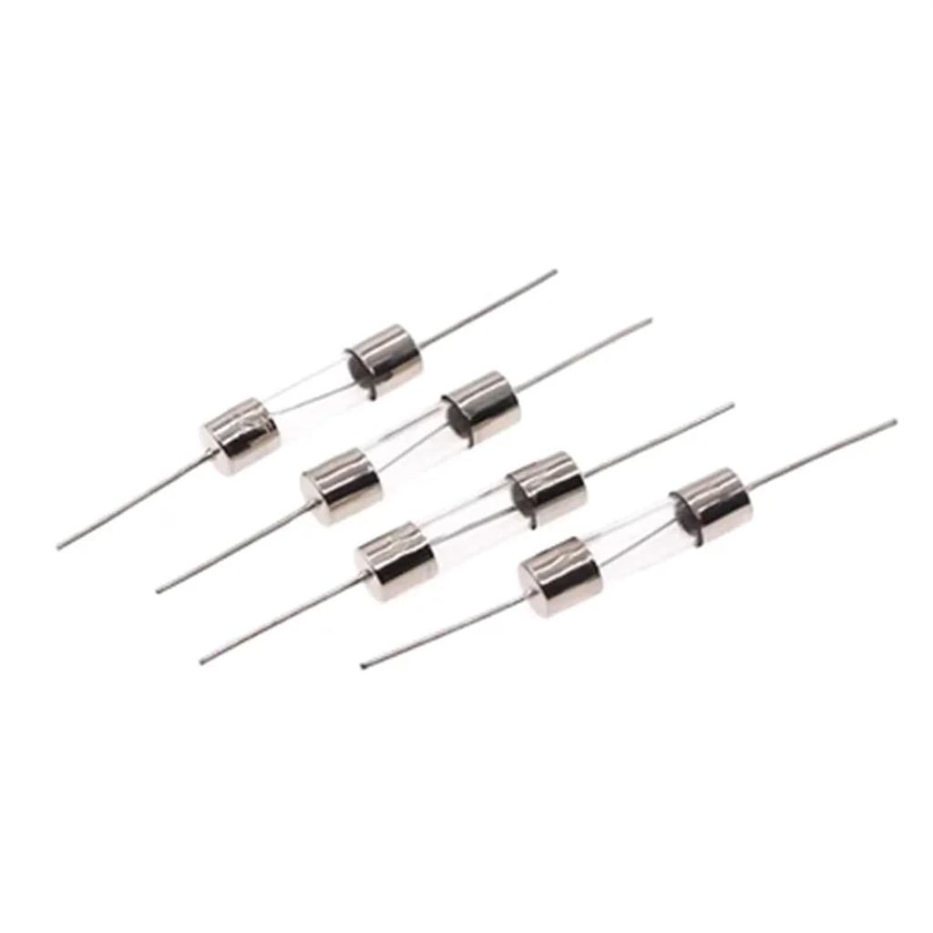 MObyat 50pcs 5x20mm Axial Glass Fuse Fast Blow 250V พร้อมสายไฟ F 0.5A/1A/2A/3A/3.15A/4A/5A/6.3A/8A/1