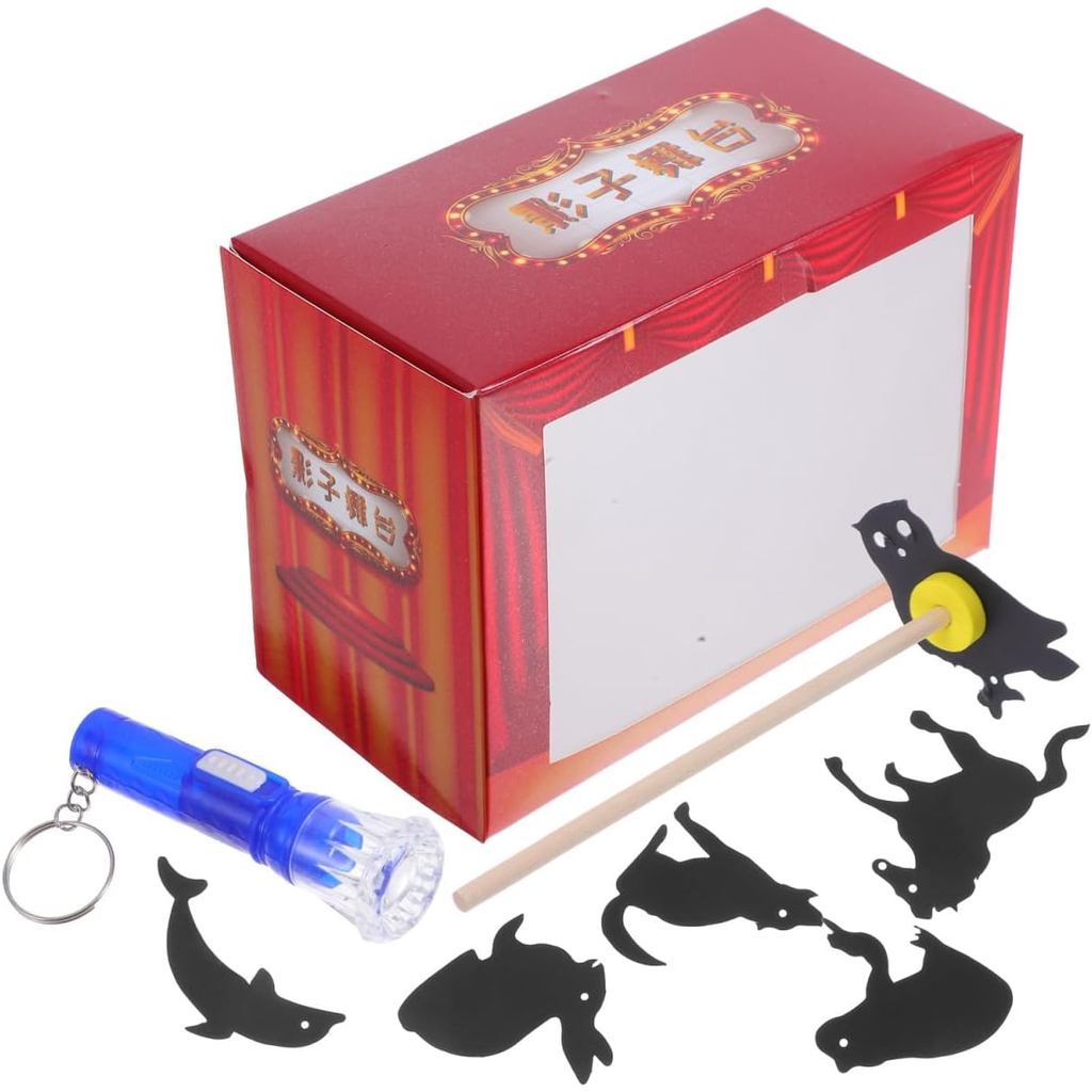 Kisangel 1 ชุด DIY จีน Shadow หุ่นชุด, Interactive Puppet Theater เพื่อการศึกษา Engaging Storyt รวมไ