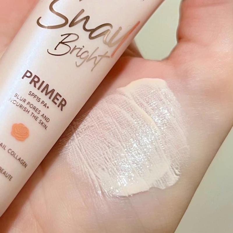(ราคาพิเศษในไลฟ์เท่านั้น) Mille คอลลาเจนไพรเมอร์ Snail Bright Primer 15g. EXP:03.03.2027