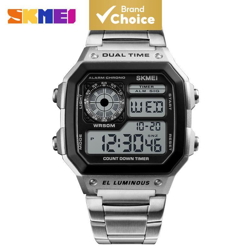SKMEI 1335 นาฬิกาข้อมือดิจิทัลผู้ชายสไตล์เรโทร กันน้ํา สําหรับเล่นกีฬาและแฟชั่น ปี 1998 reloj hombre