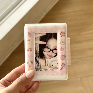 Ns ns สไตล์ Bowknot Cat เค้กพุดดิ้ง Yigongge การ์ดหนังสือ Snap ปุ่ม 10 ซม. อัลบั้มรูปโพลารอยด์ Aidou การ์ดขนาดเล็กสมุดเก็บ