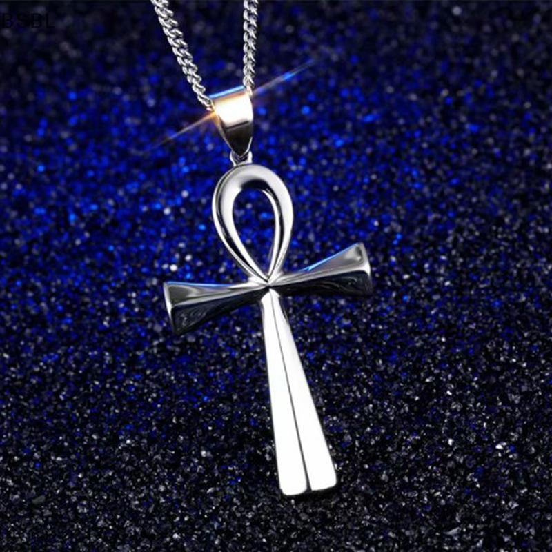 BSBL จี้อียิปต์ Ankh Crucifix สร้อยคอจี้เครื่องประดับของขวัญโซ่ BL