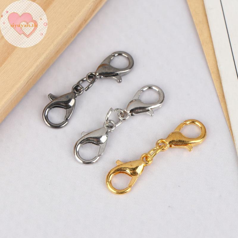 SIYUYAN 10/30 ชิ้น Handmade สร้อยข้อมือสร้อยคอ Connector Double Lobster Clasp เหมาะสําหรับ DIY เครื่