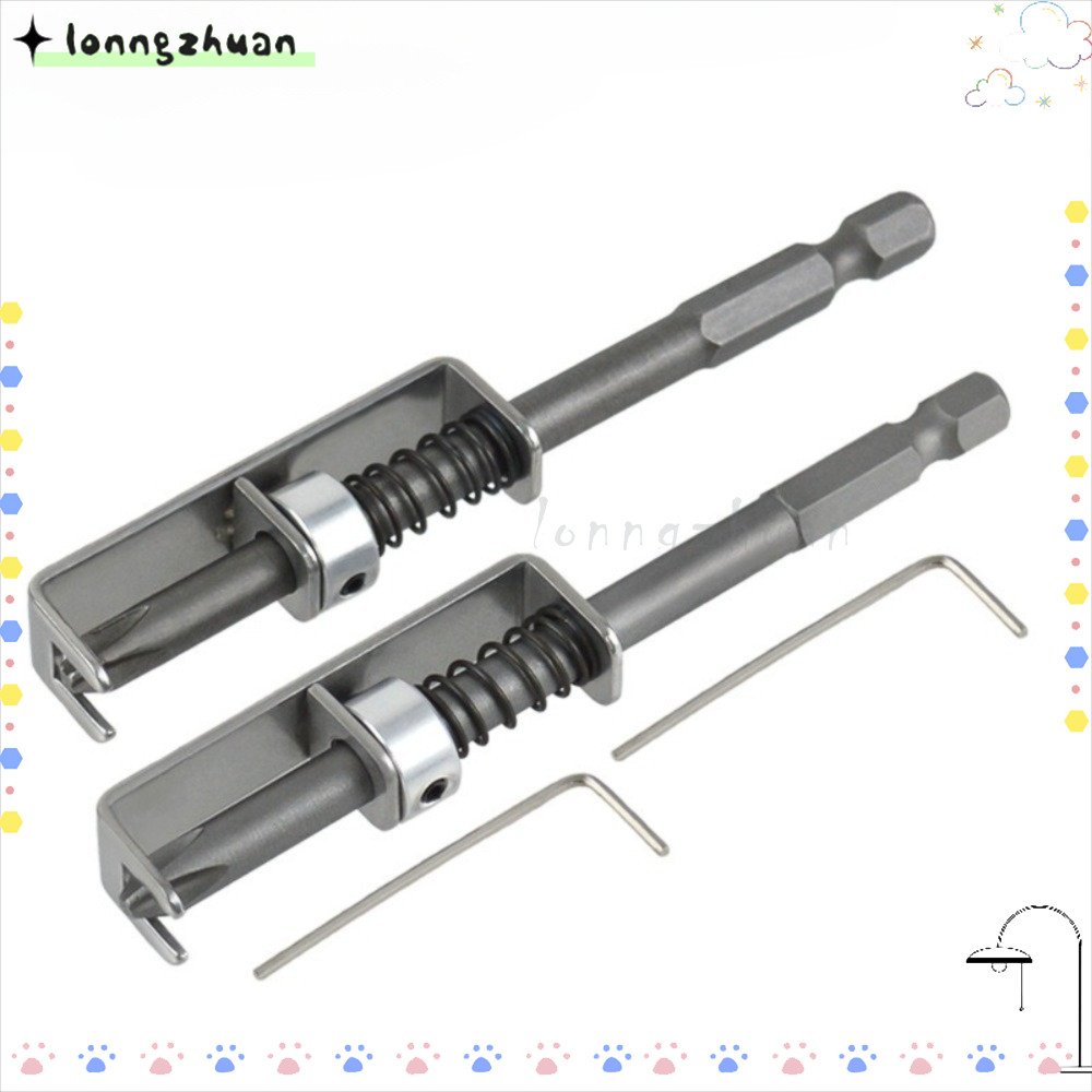 LONNGZHUAN ดอกสว่าน, การตรึงสกรูนิรภัย สว่านตําแหน่งสปริงแบบพกพา, โลหะผสมเหล็กมือเดียวการทํางานป้องกันการวางสกรูผู้ถือบิต