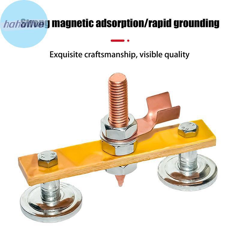 HAHA 1 PC เชื่อมแม่เหล็กเชื่อม Ground Clamp Holder Fixture Strong เครื่องเชื่อมแผ่นโลหะซ่อมเครื่อง Ground Wire Clamp TH - รูปที่ 2