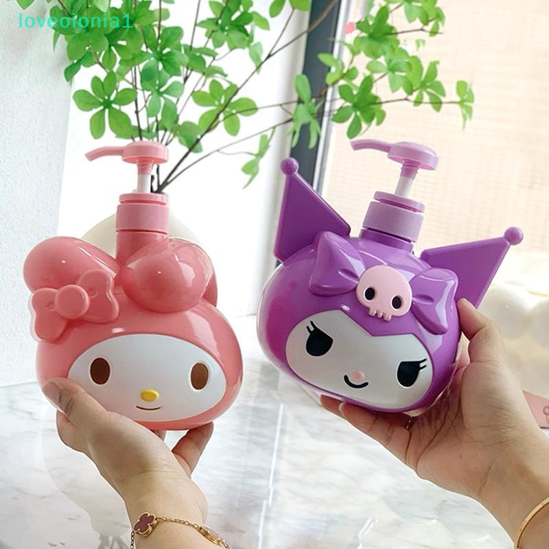 loveoionia1 900ml Sanrio Kuromi สบู่ขวด Kawaii My Melody แชมพูน้ํานม Sub-Bottle โลชั่นกดขวด IA