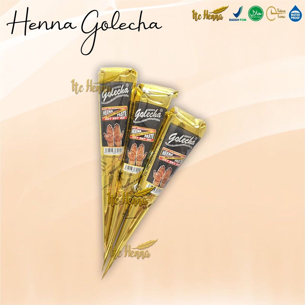 Golecha Gold Black Henna Cone  เฮนน่าสีดำ