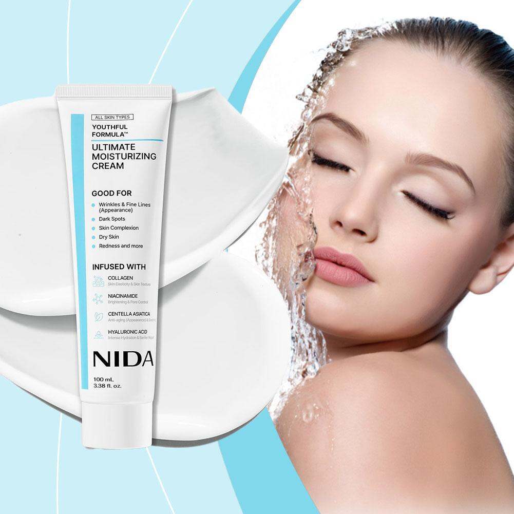 NIDA Moisturizing Ultimate Cream คอลลาเจนจากเกาหลี 100 มล. ช่วยฟื้นฟูผิวเสียบํารุงผิวให้มีสุขภาพดีปก