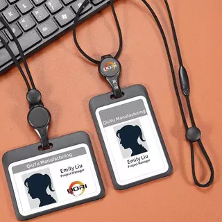 ซองใส่บัตรกันลื่น พร้อมสายรัดปรับได้ สำหรับแขวนบัตร รหัสงาน เลือกได้ทั้งแนวตั้งและแนวนอน