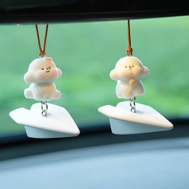 Cute Puppy Automobile Hanging Ornament Car Interior Hanging Accessories Car Decorations Cure Paper P