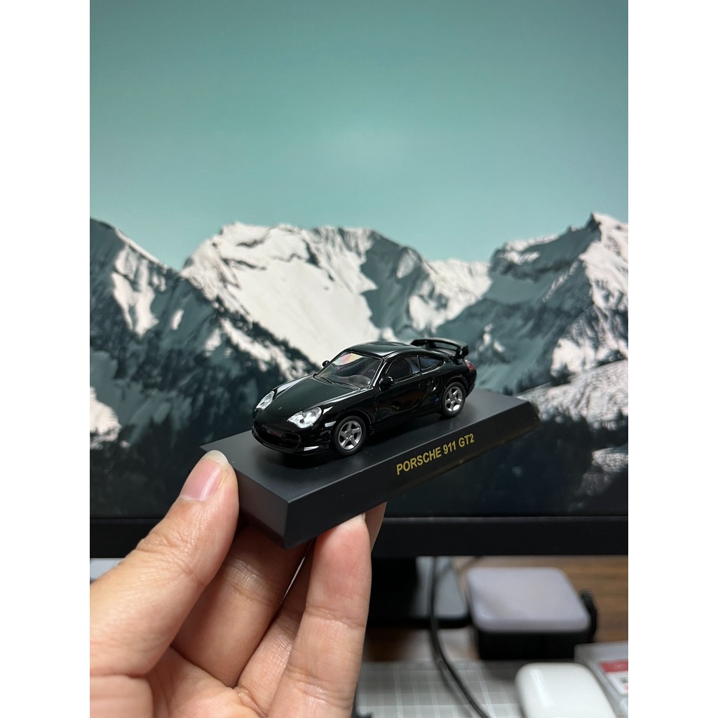 1/64 Jingshang kyosho 911 gt2 996 Black Porsche 911 GT2 996 ไม่มีการ์ดไม่มีกล่องลักษณะ Self-View ขาย