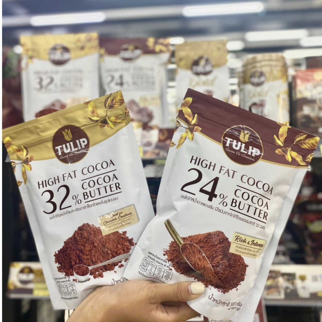 โกโก้ชนิดผง ตราทิวลิป ไขมันโกโก้ tulip High Faw Cocoa