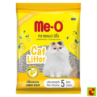 มีโอ ทรายแมว ชนิดจับตัวเป็นก้อน กลิ่นเลมอน 5 ล.