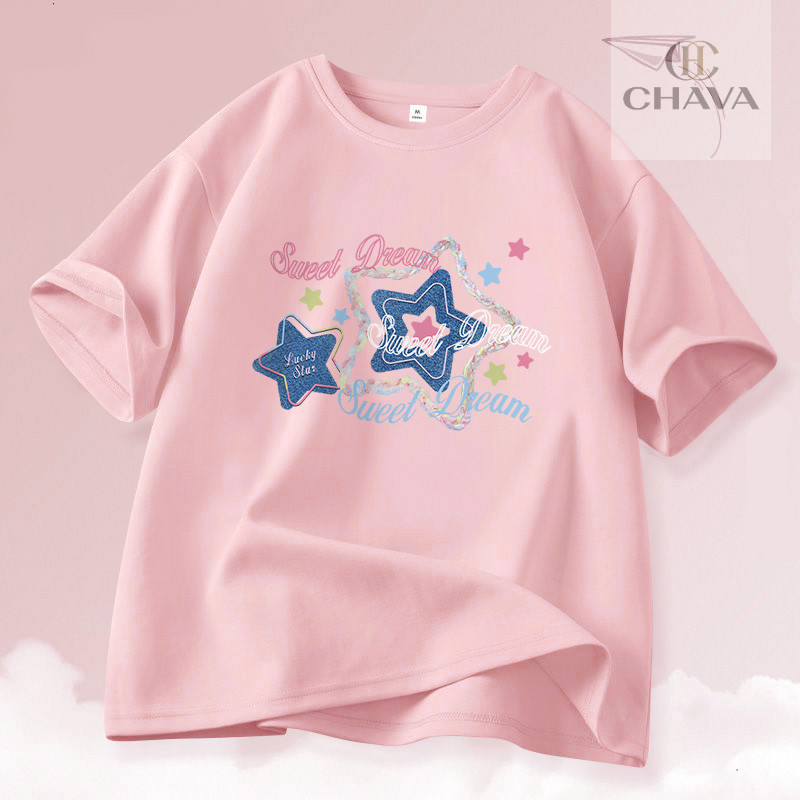 เสื้อยืดแขนสั้นผ้าฝ้ายแท้สีชมพูสวยหวาน ใส่สบาย เหมาะสำหรับผู้หญิง สินค้าขายดีประจำฤดูร้อนปี 2025 เสื้อลำลองน่ารักๆ ราคา ถูกที่สุด ดีลบีเคเค แกลเลอรีภาพที่ 8