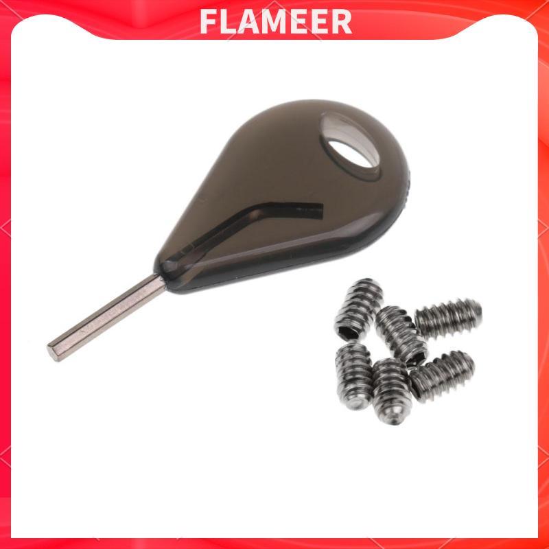 [Flameer] 6 ชิ้น Grub สกรูและกุญแจ - ชุดอุปกรณ์เสริมครีบกระดานโต้คลื่น - สําหรับ SUP Surf Surf Surf 
