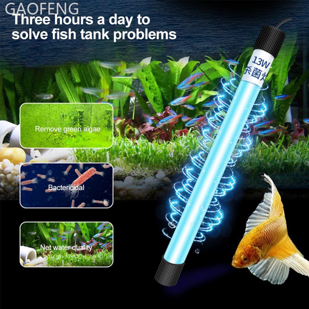 GAOFENG 5 W/7 W/9 W/11 W/13 W Aquarium UV ฆ่าเชื้อโคมไฟน้ําทําความสะอาดสําหรับถังปลาโคมไฟปลาบ่อฆ่าเช