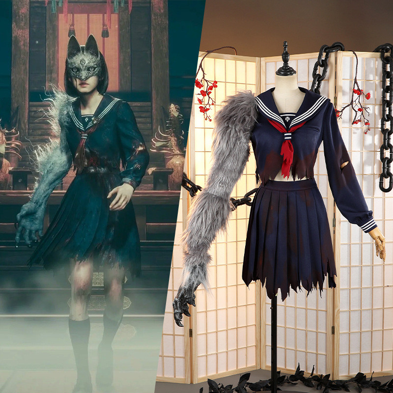 SILENT HILL F Cospplay Shimizu Hinako Costume Dress - ชุดกระโปรงยาวผู้หญิงสําหรับปาร์ตี้ฮาโลวีน