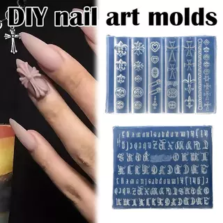 DIY Nail Art แม่พิมพ์ซิลิโคนแม่พิมพ์โบว์น่ารัก Flip Mold อุปกรณ์เสริมเล็บเครื่องมือทําเล็บ V8N9