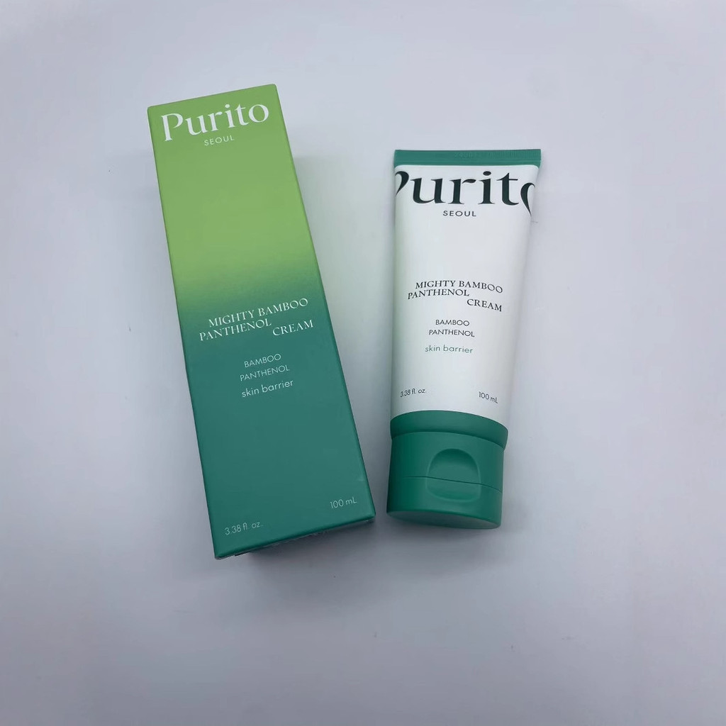 Purito Mighty Bamboo Panthhenol Cream ซ่อมแซม Skin Barrier Soothing และ Moisturizing รูขุมขนหดตัวสําหรับผิวแพ้ง่ายดูดซับง่าย
