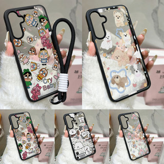 ลูกสุนัขน่ารัก เคส For Samsung A57 A37 A07 A17 A16 A06 A05 A05S A36 A54 A55 A15 A56 A35 A34 S26 อะคริลิกฝ้า เคสโทรศัพท์