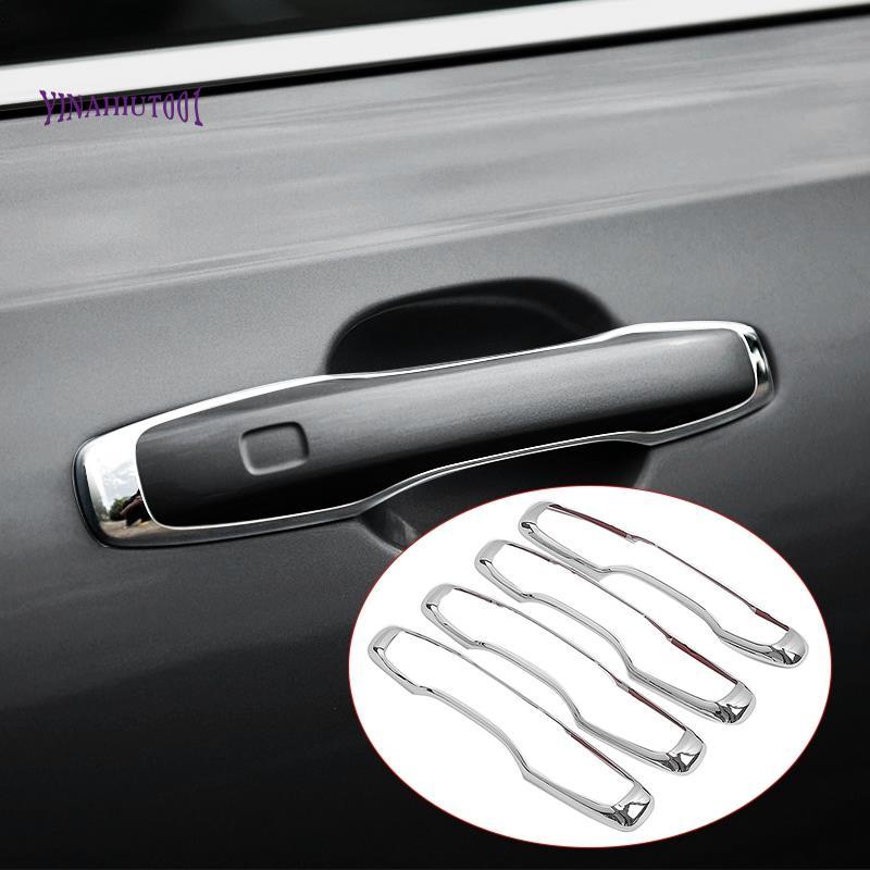 Yinahiut001for XC60 XC90 S90 2018 2019 ABS Chrome Car Out มือจับประตูฝาครอบ Trim 4 ชิ้น