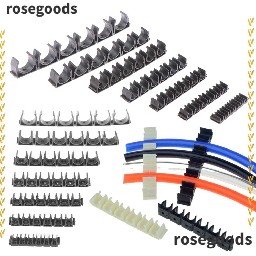Rosegoods1 ท่อ Clamp, Fixing 4/6/8/10/12 มม. ท่อน้ําผู้ถือ, Durbale 6 ทาง Air ท่อแก๊สคอมเพรสเซอร์ Diversion Flow คลิปนิวเมติกท่อน้ํา