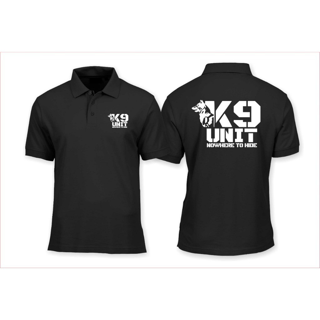 Collar K9 UNIT K9UNIT POLICE OFFICER แขนสั้นผ้าฝ้าย Baju เสื้อโปโล Unisex