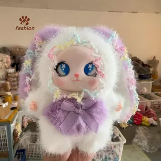 [Fas-t] Lovable Rabbit Ear Plush Pendant Toy Keychain Kids Bapa Accessories