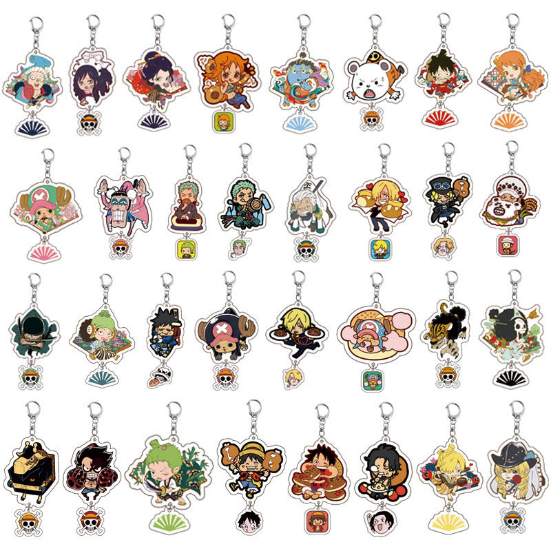 One Piece Luffy Chopper Zoro พวงกุญแจอะคริลิคอะคริลิคสองมิติ