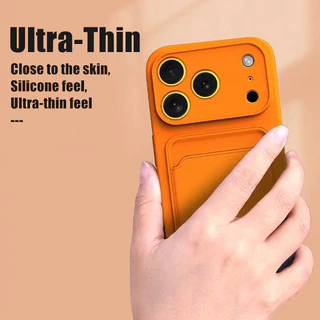 สีลูกกวาดผู้ถือบัตรซิลิโคนเคสโทรศัพท์สําหรับiPhone 17 Pro Max 16 15 14 13 Pro Max 11 12 Pro Max 14 15 16 Plus 17 Airกันกระแทกบางเฉียบนุ่มกรณี