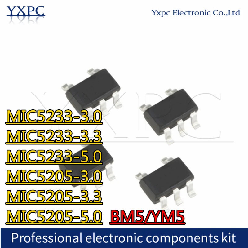 5PCS MIC5233-3.0 L330 MIC5233-3.3 L333 MIC5233-5.0 L350 MIC5205-3.0 LB30 MIC5205-3.3 LB33 MIC5205-5.
