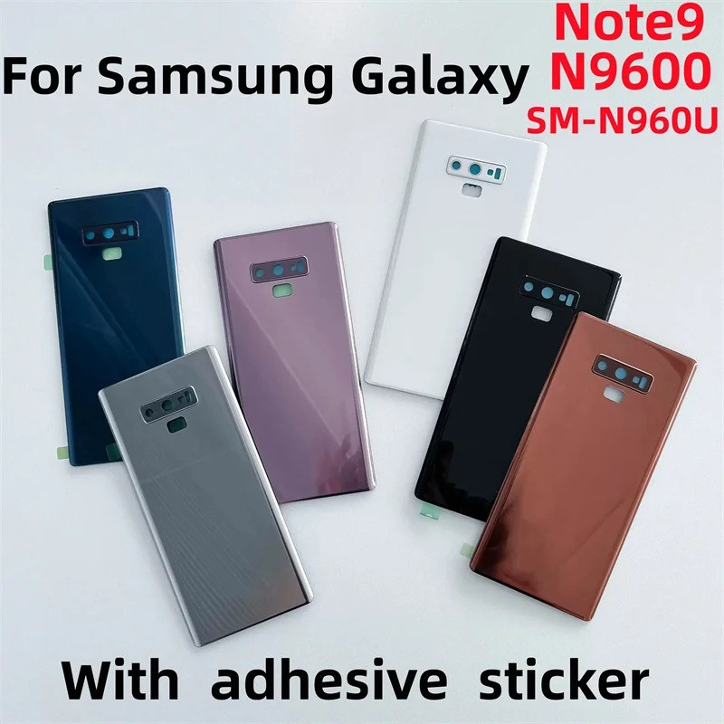 SAMSUNG ฝาหลังกระจกด้านหลังกรณีฝาครอบแบตเตอรี่สําหรับSamsung Galaxy Note9 SM-N9600 N960F/DS N960N N9