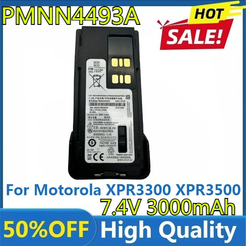 ใหม่ 3000mAh PMNN4409 แบตเตอรี่สําหรับ Motorola XPR3300 XPR3500 XPR7350 DP4000 DP4400 DP4401 DP4600 